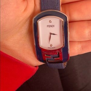 FENDI luxury WATCH with 2 real diamond stones